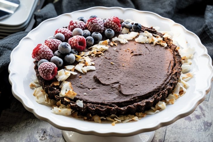 No-Bake Rich Chocolate Coconut Tart